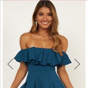 SHOWPO TEAL BODYSUIT